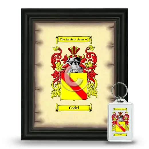 Codel Framed Coat of Arms and Keychain - Black