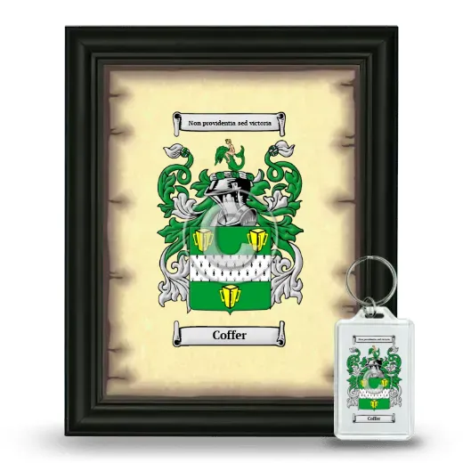 Coffer Framed Coat of Arms and Keychain - Black