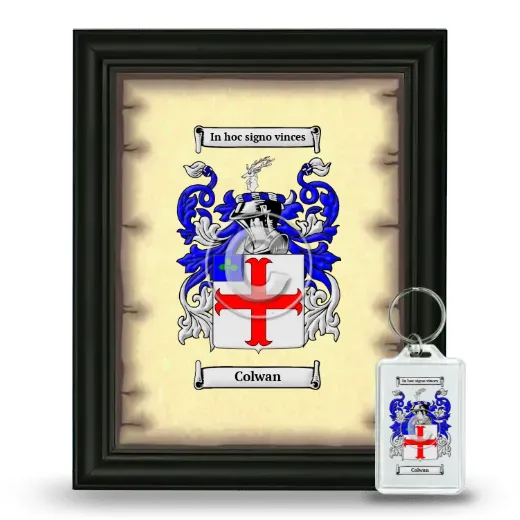 Colwan Framed Coat of Arms and Keychain - Black
