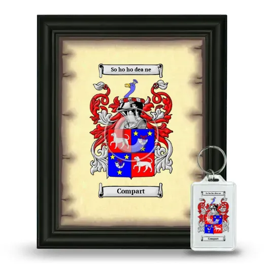Compart Framed Coat of Arms and Keychain - Black