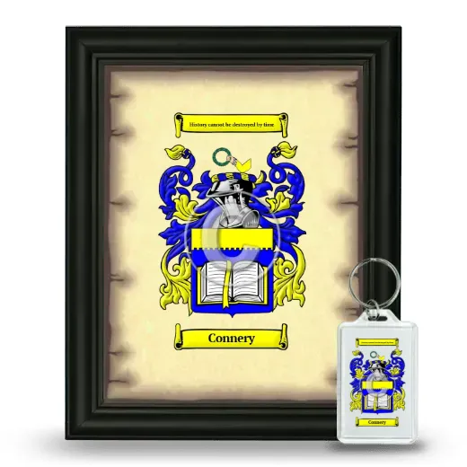 Connery Framed Coat of Arms and Keychain - Black