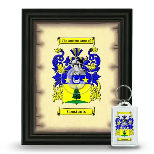 Constants Framed Coat of Arms and Keychain - Black