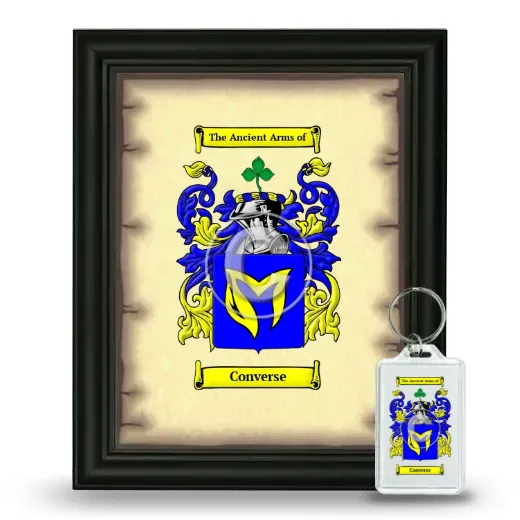 Converse Framed Coat of Arms and Keychain - Black