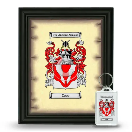 Cooe Framed Coat of Arms and Keychain - Black
