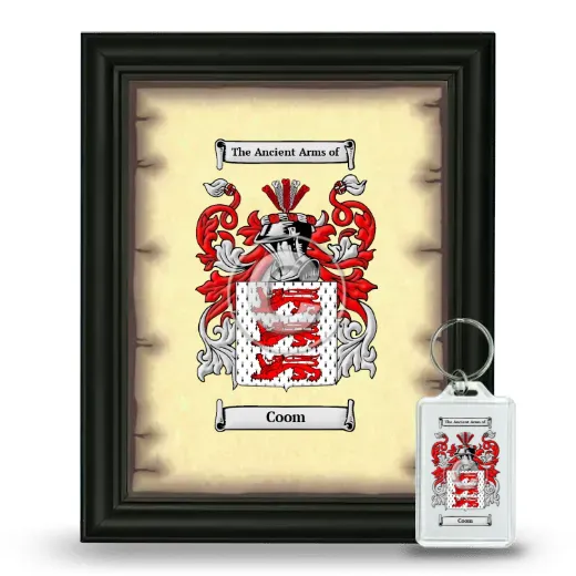 Coom Framed Coat of Arms and Keychain - Black