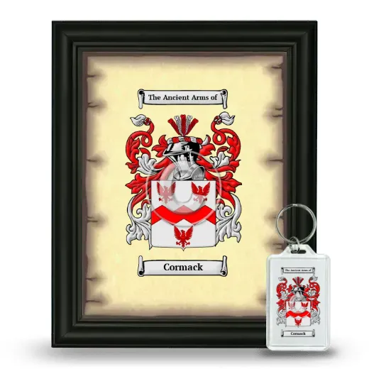 Cormack Framed Coat of Arms and Keychain - Black