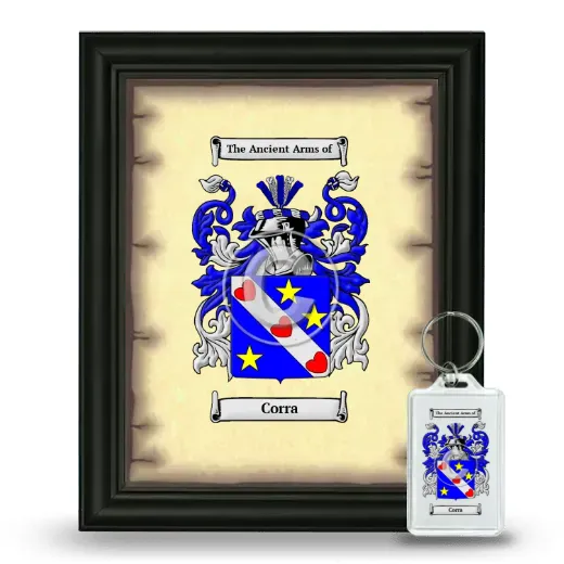 Corra Framed Coat of Arms and Keychain - Black