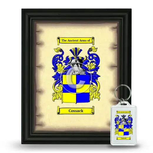 Cossack Framed Coat of Arms and Keychain - Black