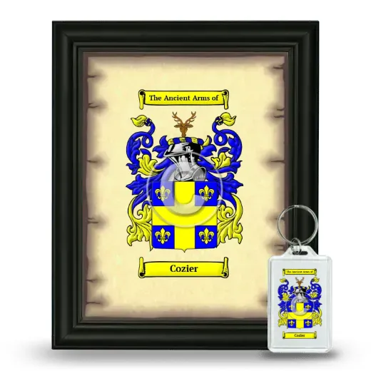Cozier Framed Coat of Arms and Keychain - Black