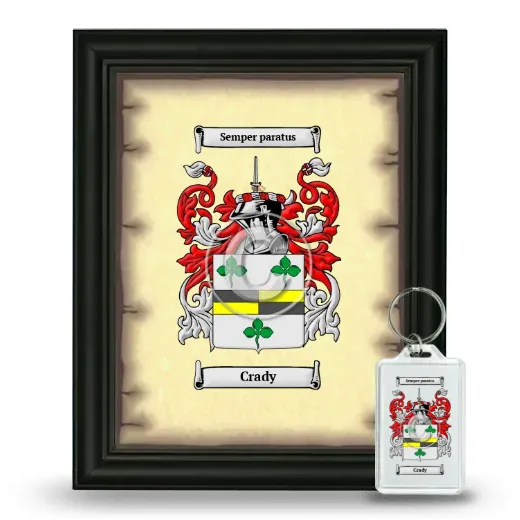Crady Framed Coat of Arms and Keychain - Black