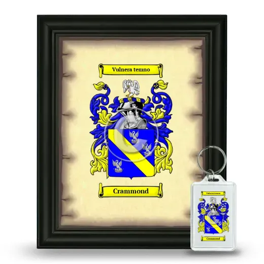 Crammond Framed Coat of Arms and Keychain - Black