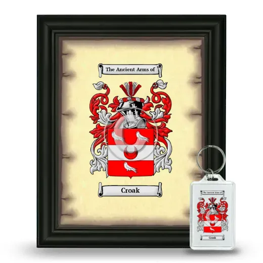 Croak Framed Coat of Arms and Keychain - Black