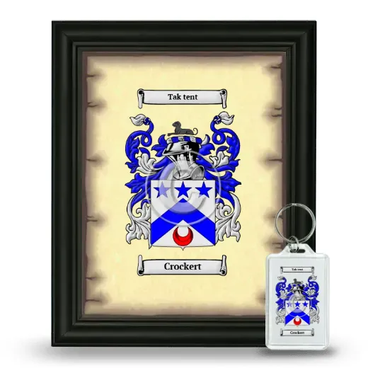 Crockert Framed Coat of Arms and Keychain - Black