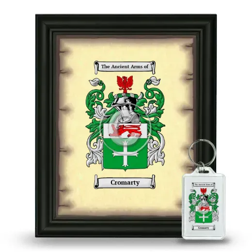 Cromarty Framed Coat of Arms and Keychain - Black