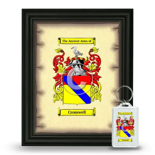Cromwell Framed Coat of Arms and Keychain - Black