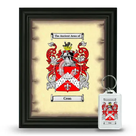 Cron Framed Coat of Arms and Keychain - Black