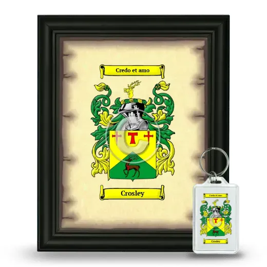 Crosley Framed Coat of Arms and Keychain - Black