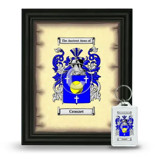 Crouzet Framed Coat of Arms and Keychain - Black