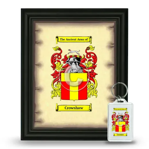 Crowshaw Framed Coat of Arms and Keychain - Black