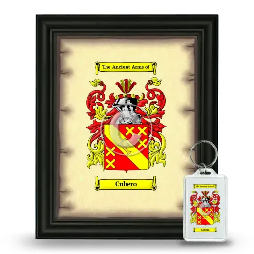 Cubero Framed Coat of Arms and Keychain - Black