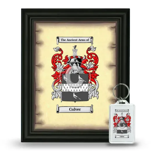 Culver Framed Coat of Arms and Keychain - Black