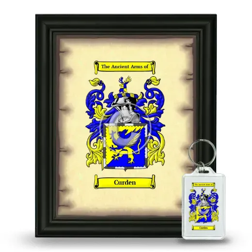 Curden Framed Coat of Arms and Keychain - Black
