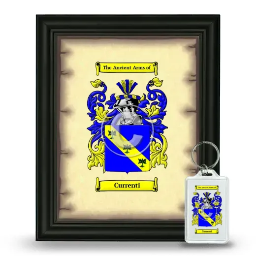 Currenti Framed Coat of Arms and Keychain - Black