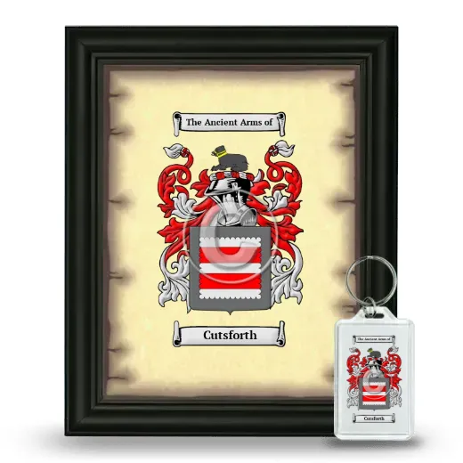 Cutsforth Framed Coat of Arms and Keychain - Black