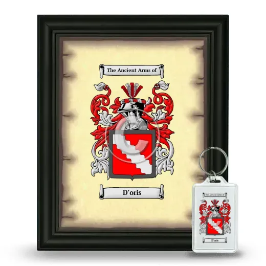 D'oris Framed Coat of Arms and Keychain - Black