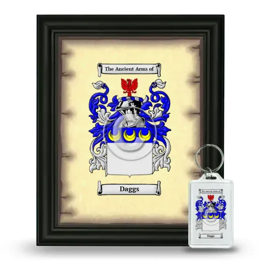 Daggs Framed Coat of Arms and Keychain - Black