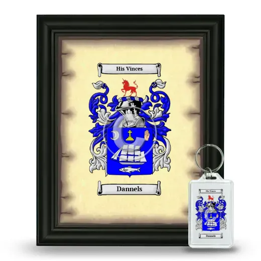 Dannels Framed Coat of Arms and Keychain - Black