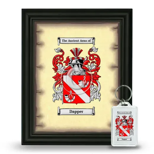 Dapper Framed Coat of Arms and Keychain - Black