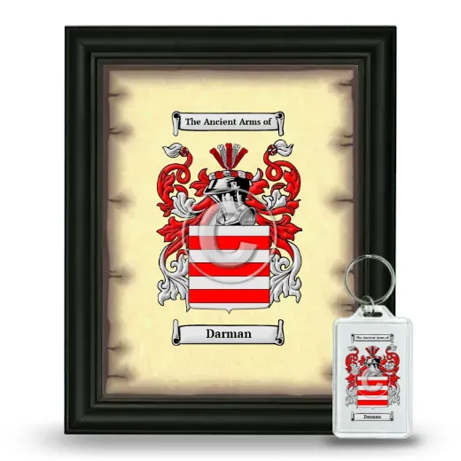 Darman Framed Coat of Arms and Keychain - Black