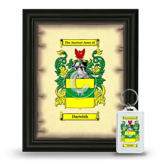 Darwish Framed Coat of Arms and Keychain - Black