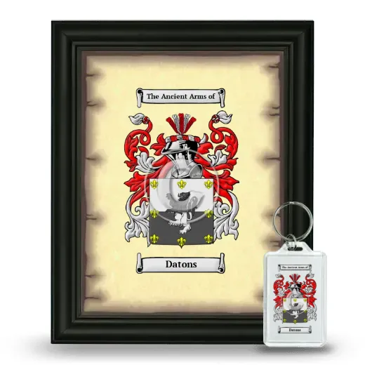 Datons Framed Coat of Arms and Keychain - Black
