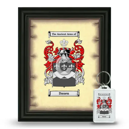 Dauen Framed Coat of Arms and Keychain - Black