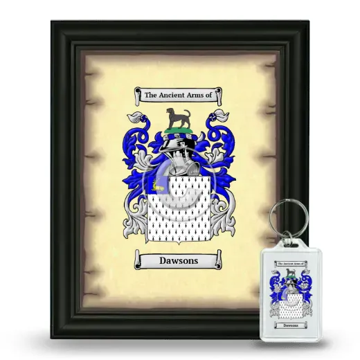 Dawsons Framed Coat of Arms and Keychain - Black