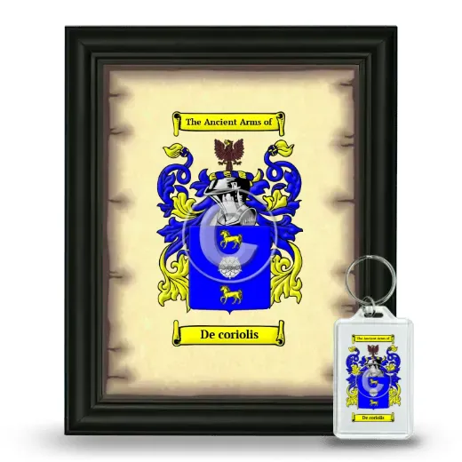 De coriolis Framed Coat of Arms and Keychain - Black