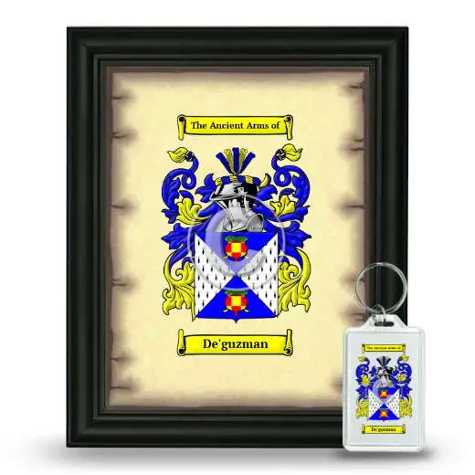 De'guzman Framed Coat of Arms and Keychain - Black
