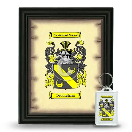 Debingham Framed Coat of Arms and Keychain - Black