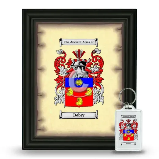 Debry Framed Coat of Arms and Keychain - Black