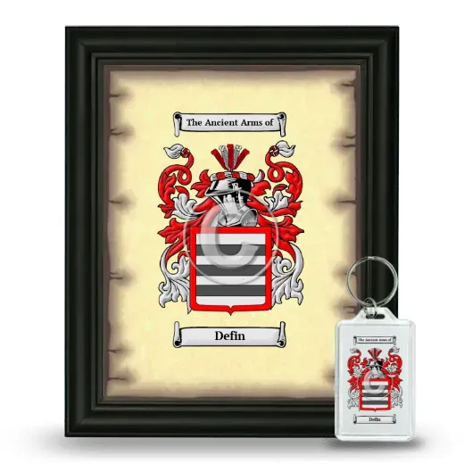 Defin Framed Coat of Arms and Keychain - Black