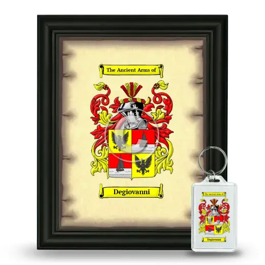Degiovanni Framed Coat of Arms and Keychain - Black