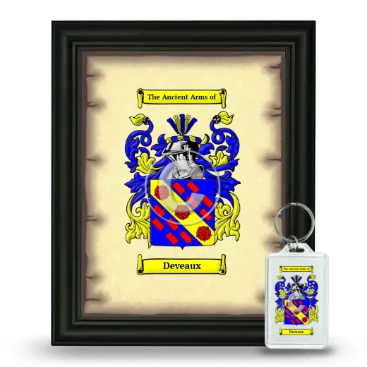 Deveaux Framed Coat of Arms and Keychain - Black