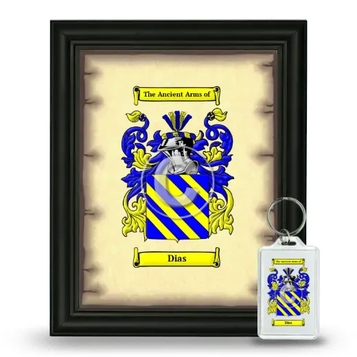 Dias Framed Coat of Arms and Keychain - Black