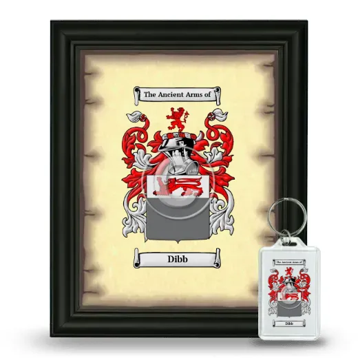 Dibb Framed Coat of Arms and Keychain - Black