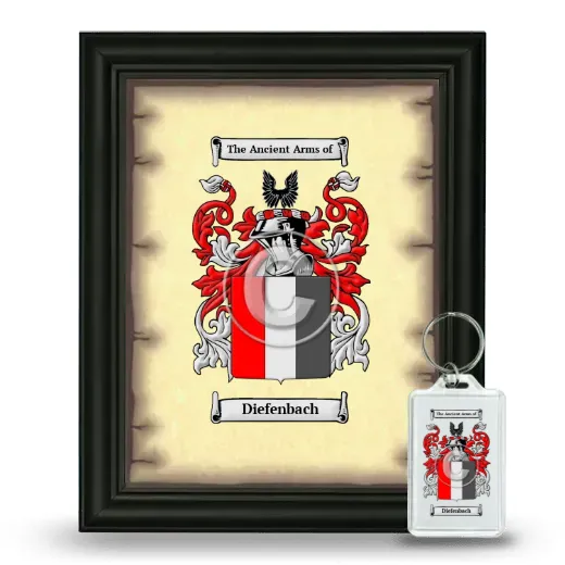 Diefenbach Framed Coat of Arms and Keychain - Black