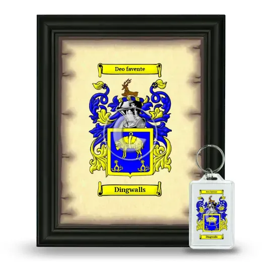 Dingwalls Framed Coat of Arms and Keychain - Black