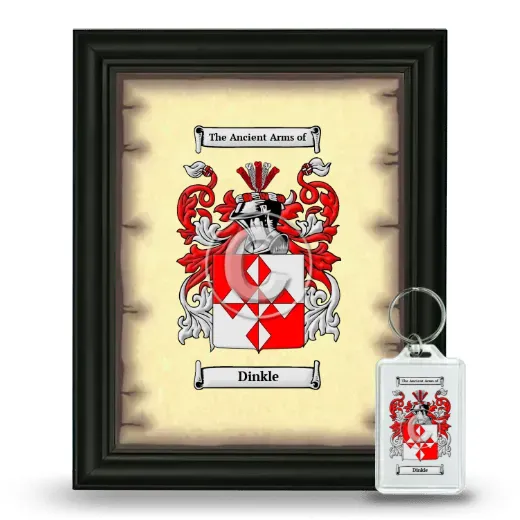 Dinkle Framed Coat of Arms and Keychain - Black