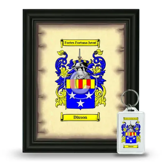Dixson Framed Coat of Arms and Keychain - Black